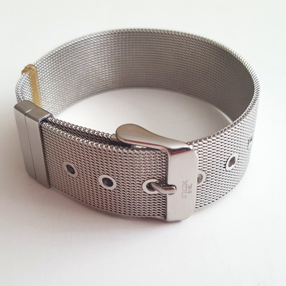 INOX 316L Stainless Steel Mesh Bracelet Small 8 1/4" Adjustable Unisex *READ
